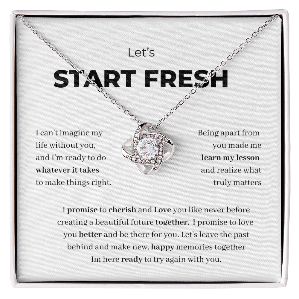 Let's Start Fresh Necklace – A Heartfelt “I'm Sorry” Gift