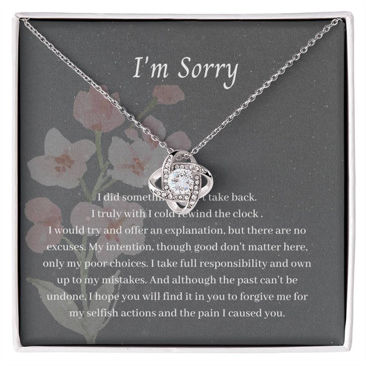 I'm Sorry - Love Knot Necklace