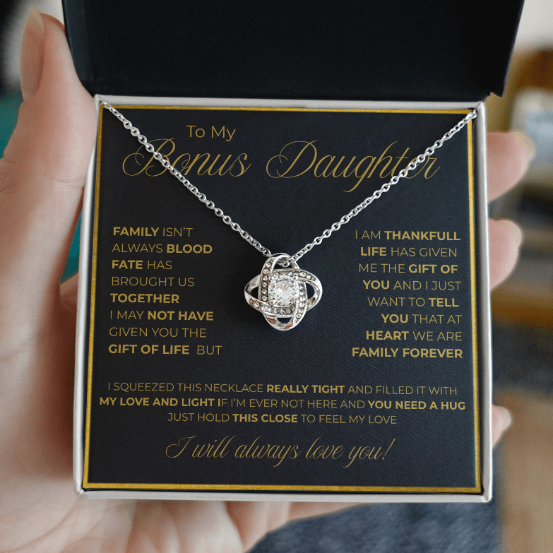 To My Bonus Daughter Necklace – A Symbol of Forever Family