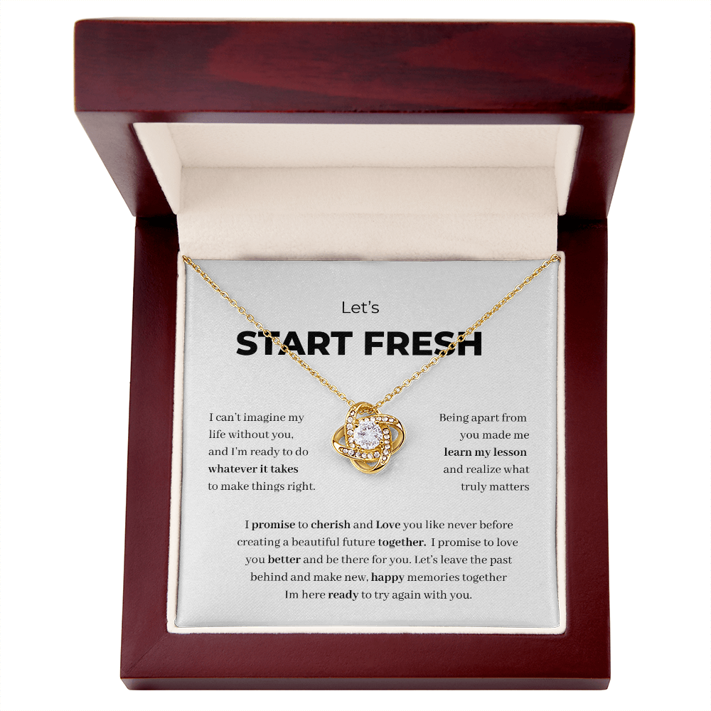 Let's Start Fresh Necklace – A Heartfelt “I'm Sorry” Gift