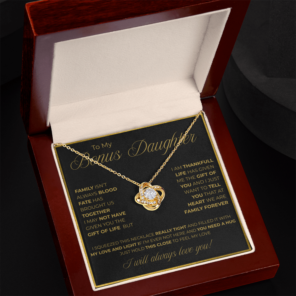 To My Bonus Daughter Necklace – A Symbol of Forever Family