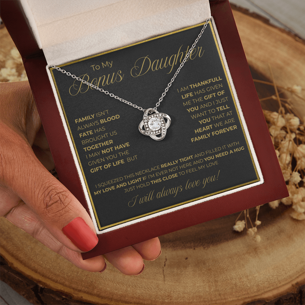 To My Bonus Daughter Necklace – A Symbol of Forever Family