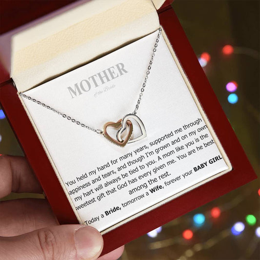 Mother of the Bride Heart Necklace