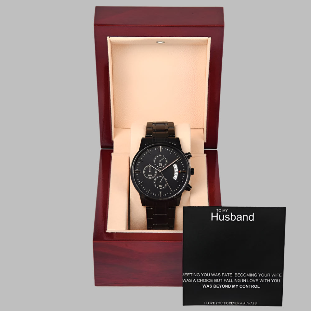 To My Husband Chronograph Watch- It was beyond my control