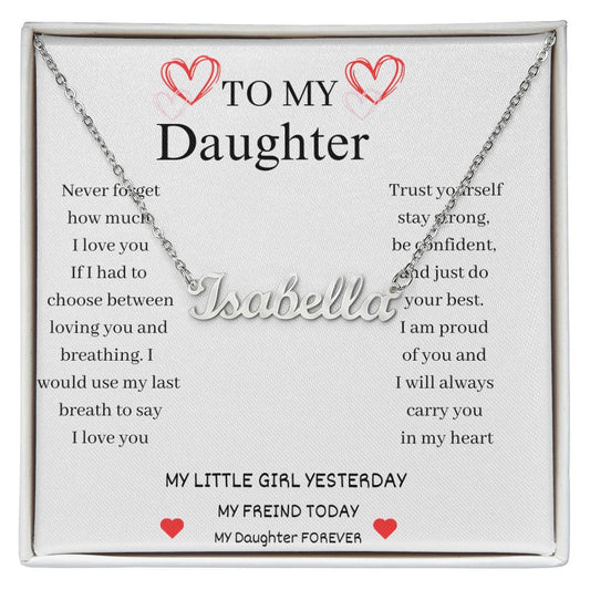 My Little Girl Yesterday Horizontal Necklace