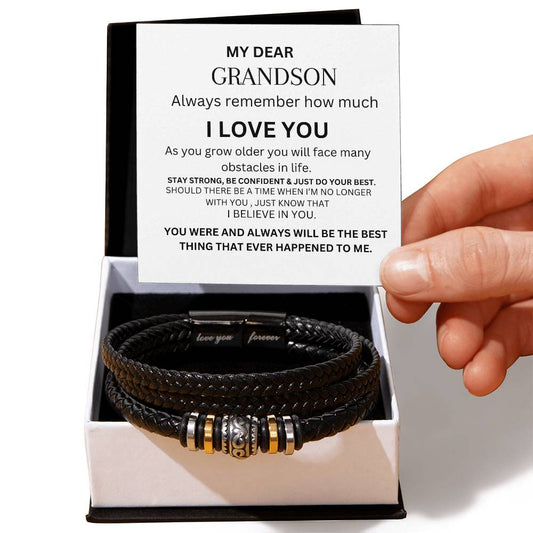 Grandson- You Were the best thing that happened  to me Bracelet