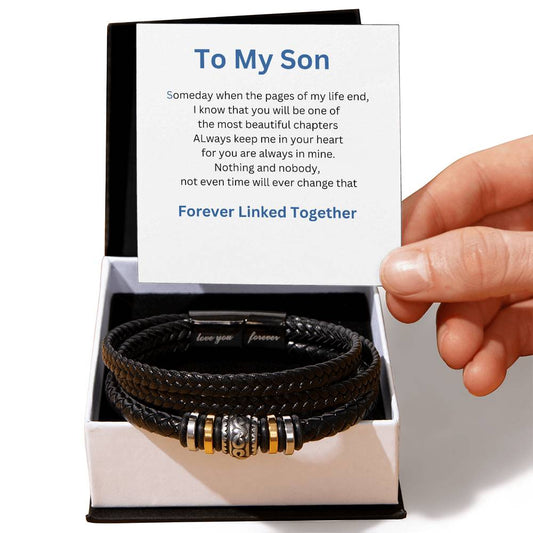 MY Son We are Forever Linked Together Bracelet