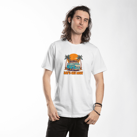 Let's Get Lost Vintage VW Bus Graphic Tee