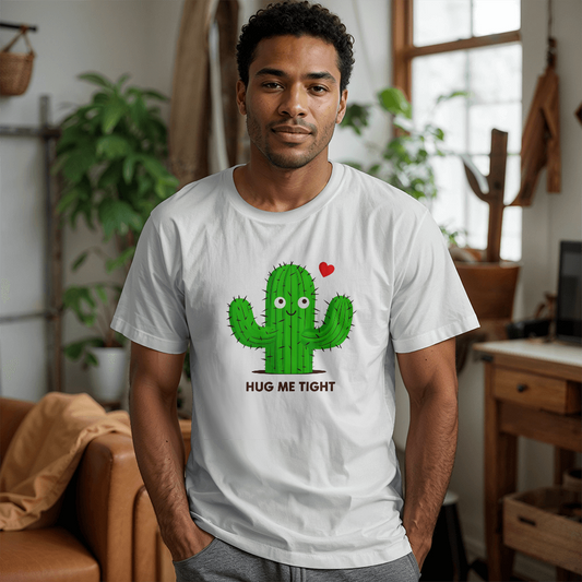 Hug Me Tight Cactus Graphic Tee – Spiky But Lovable