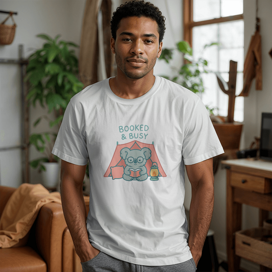Booked & Busy – Koala Camping Graphic Tee