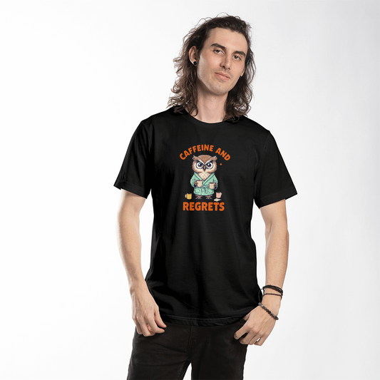 Caffeine & Regrets Graphic Tee – Powered by Poor Decisions