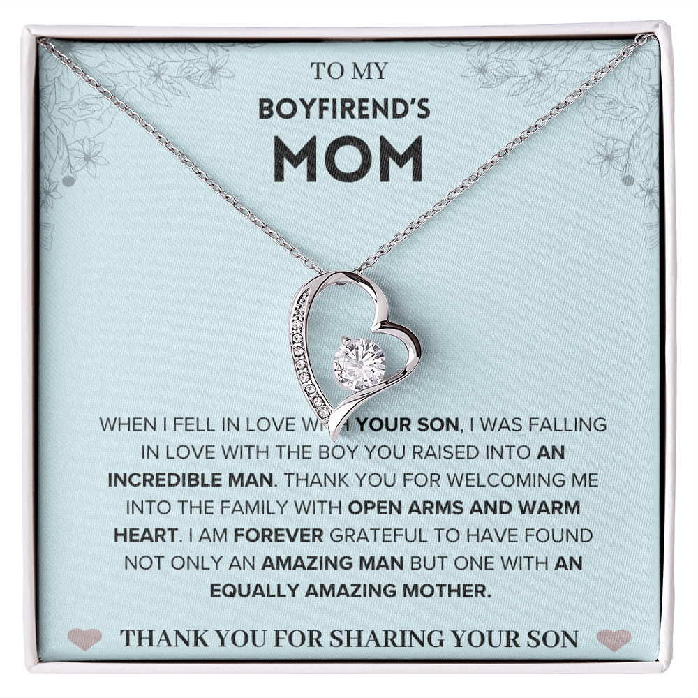 To My Boyfriends Mom Forever Love Necklace