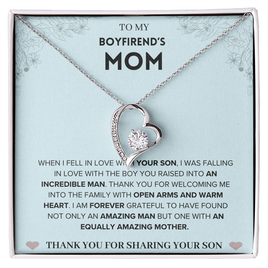 To My Boyfriends Mom Forever Love Necklace