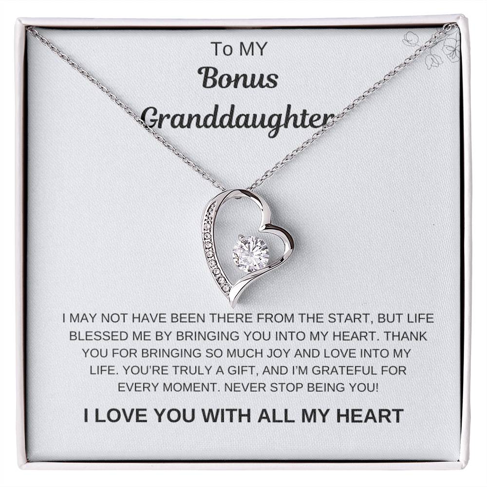 To My Bonus Granddaughter Necklace – A Keepsake She'll Treasure Forever