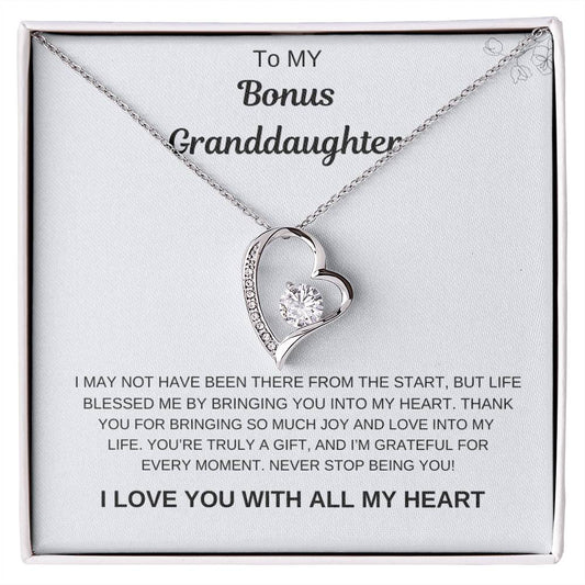 To My Bonus Granddaughter Necklace – A Keepsake She'll Treasure Forever