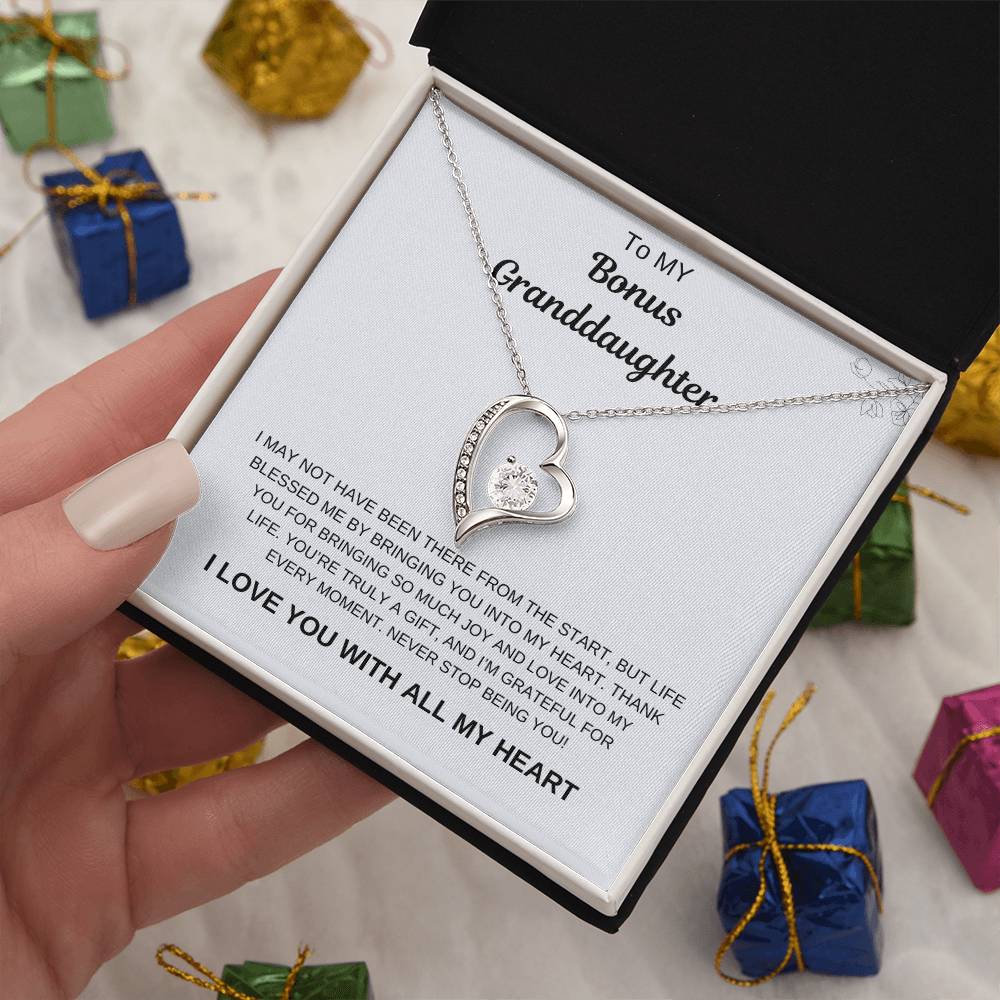 To My Bonus Granddaughter Necklace – A Keepsake She'll Treasure Forever
