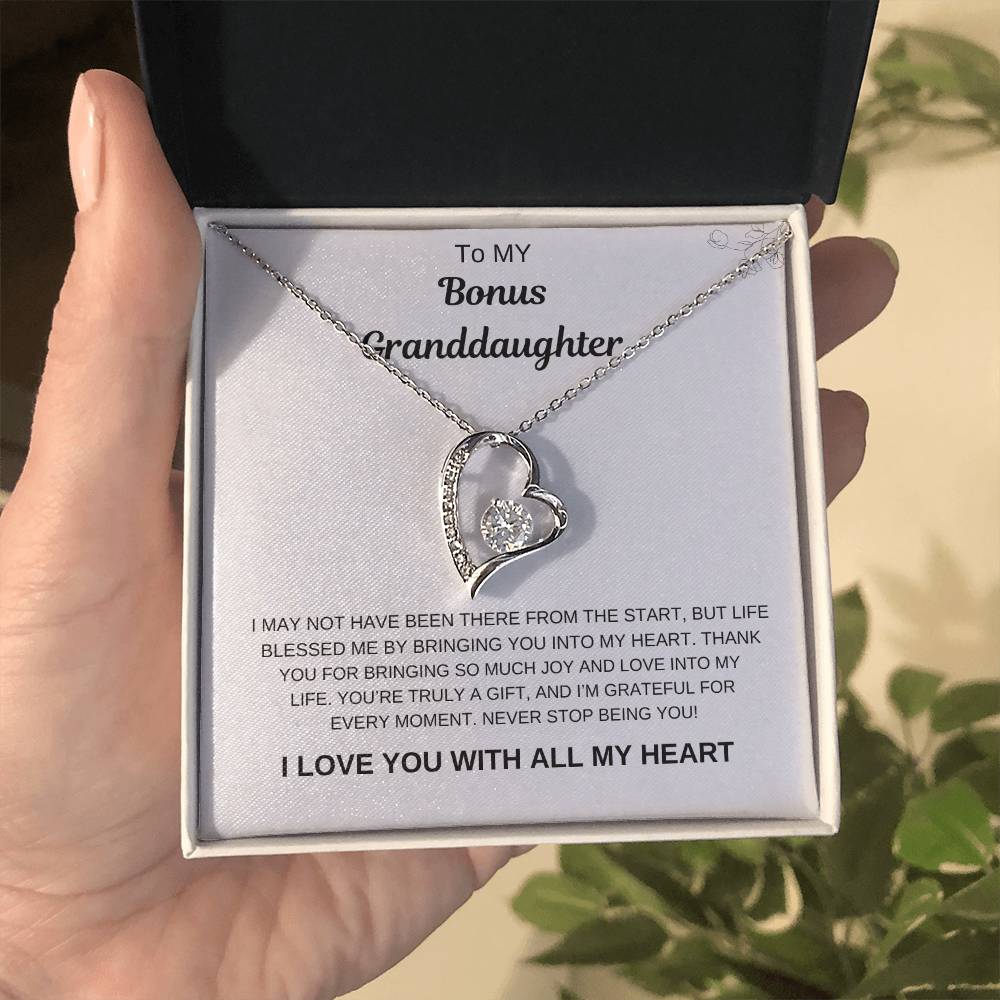 To My Bonus Granddaughter Necklace – A Keepsake She'll Treasure Forever