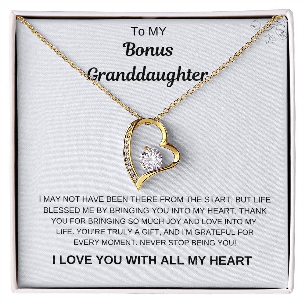 To My Bonus Granddaughter Necklace – A Keepsake She'll Treasure Forever
