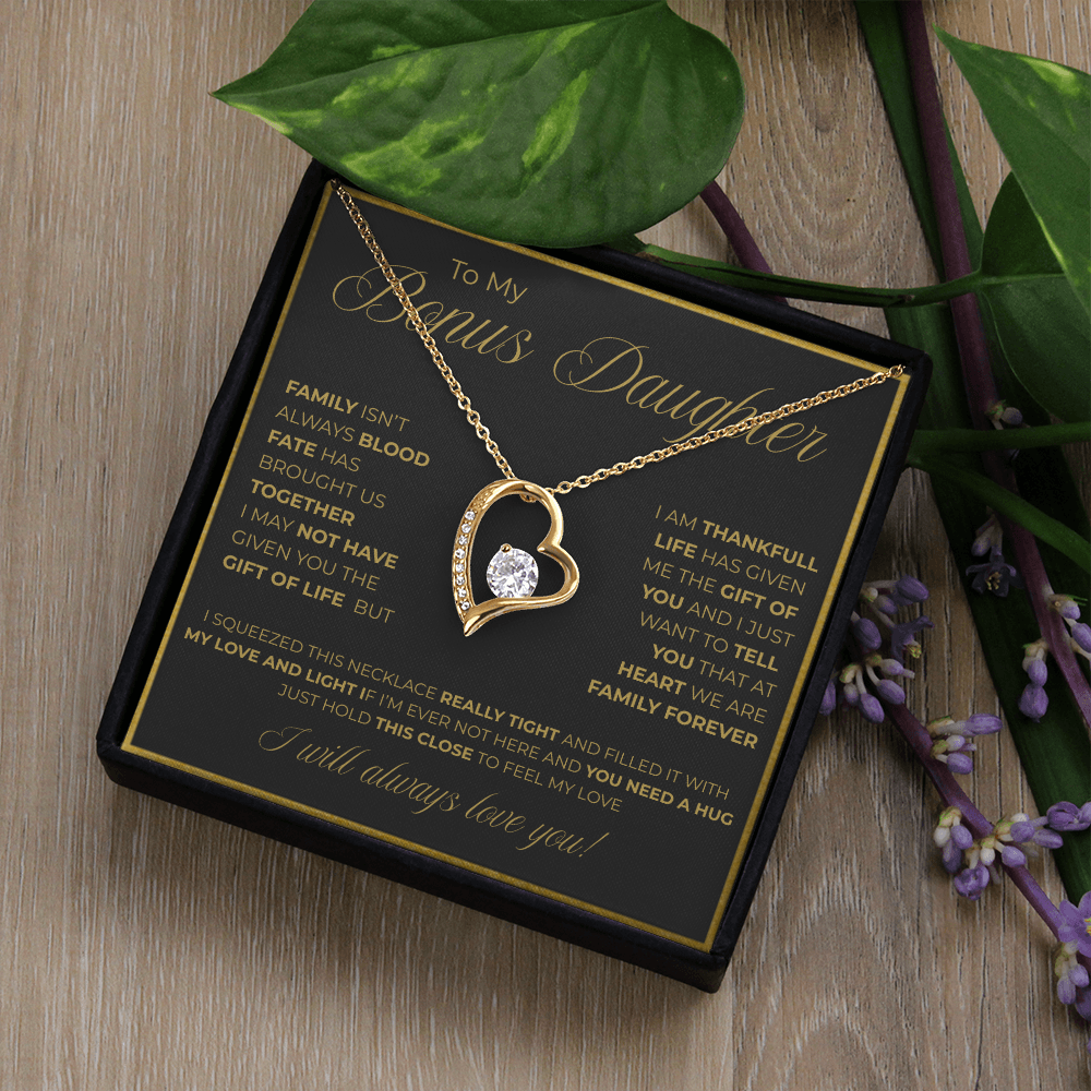 To My Bonus Daughter Necklace -Meaningful Gift of Love