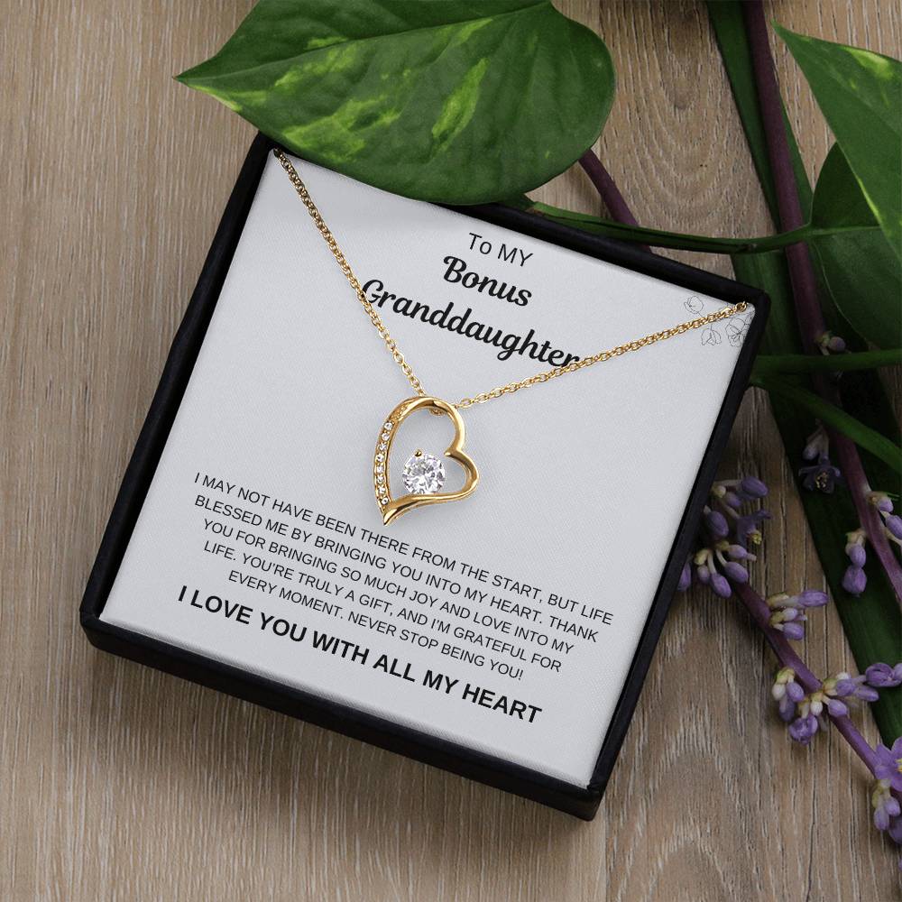 To My Bonus Granddaughter Necklace – A Keepsake She'll Treasure Forever