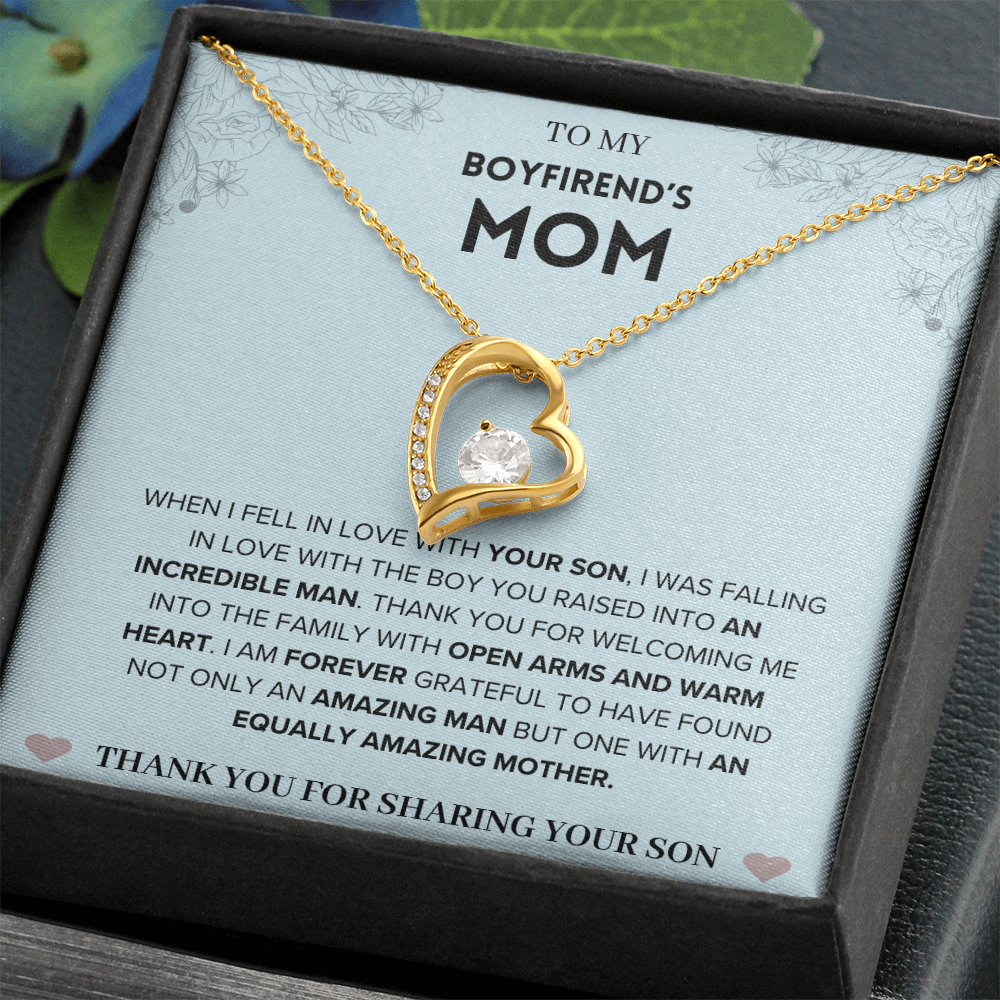 To My Boyfriends Mom Forever Love Necklace