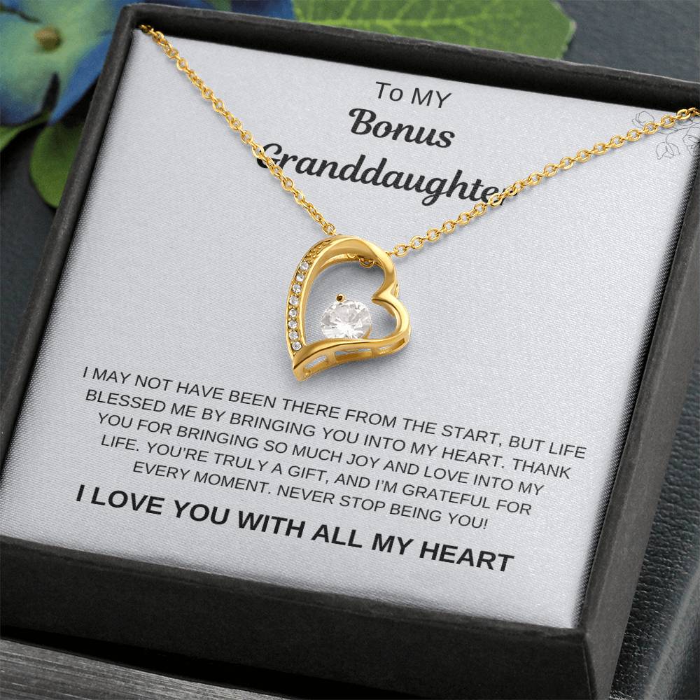 To My Bonus Granddaughter Necklace – A Keepsake She'll Treasure Forever