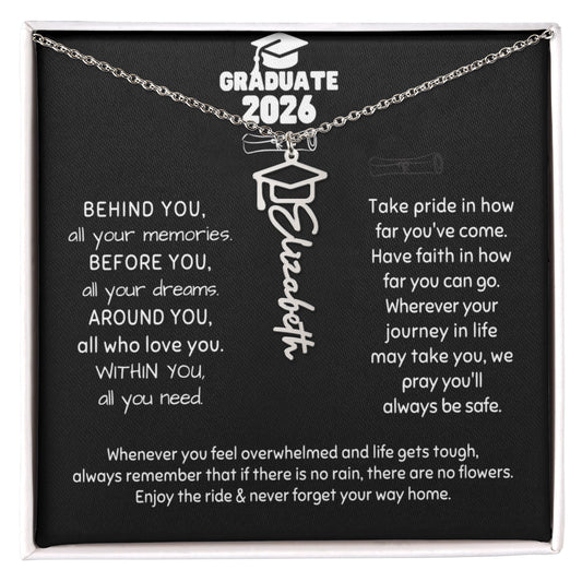 🎓 2026 Graduate Necklace – A Gift for All the Memories & All the Dreams