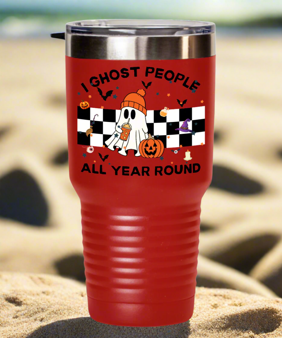 I Ghost People All Year Round Travel Mug