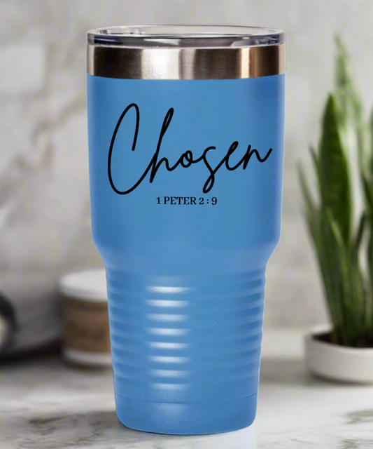 "Chosen" Travel Mug - Faith-Inspired Stainless Steel Insulated Tumbler