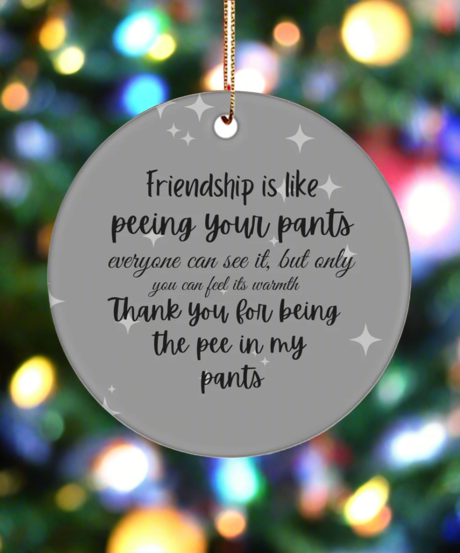 Friendship is like Peeing your Pants